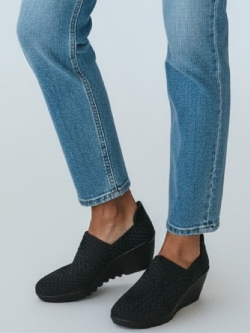 Nwt Bernie Mev Gem Yael Woven Slip-On Wedge Shoes Brown Bootie Comfort Shoe Y2K